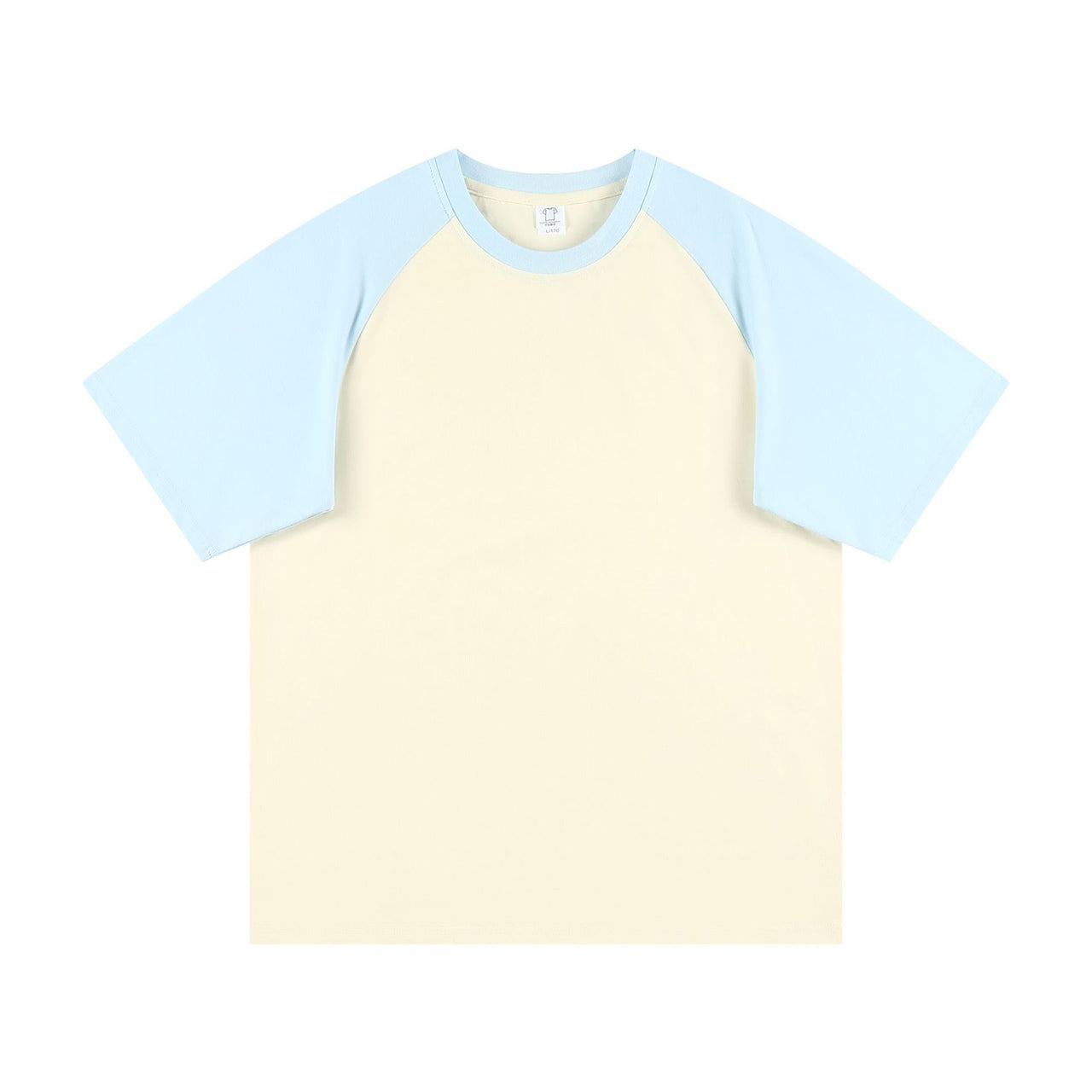 Summer 230g Contrast Color Raglan Sleeve T-shirt Men