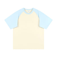 Summer 230g Contrast Color Raglan Sleeve T-shirt Men