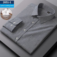 Men's Spring And Autumn Coat Casual Cotton Brushed Plaid Shirt