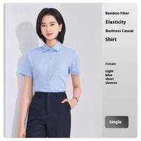 Bamboo Fiber Business Short Sleeve Non-ironing Stretch Shirt
