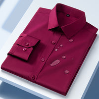 Non-ironing Ice Silk Four Seasons Men's Shirt