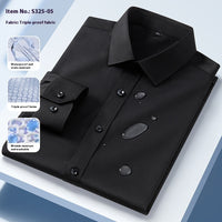 Seamless Three-proof Long-sleeved Men's Shirt Anti-wrinkle