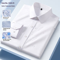 Seamless Three-proof Long-sleeved Men's Shirt Anti-wrinkle