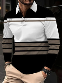 European And American 3D Digital Printing Lapel Short Sleeve Pullover Leisure Men's T-shirt Buckle