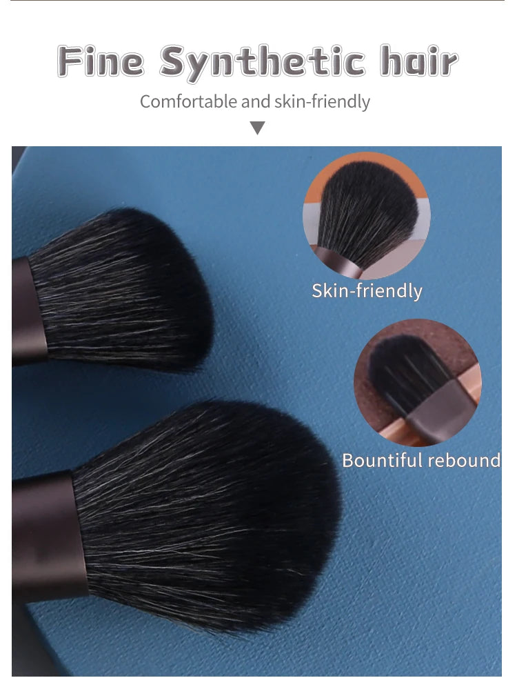 Black Natural Hair Makeup Brush Pro Set