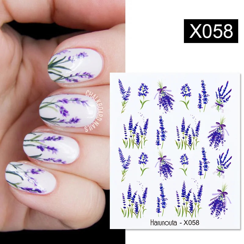 3D Laser Sakura Flower Nail Sticker