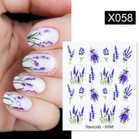 3D Laser Sakura Flower Nail Sticker
