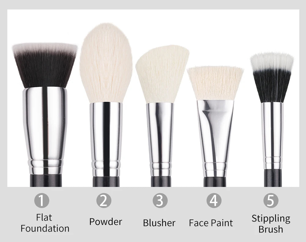 Black Premium Goat Hair Makeup Brush