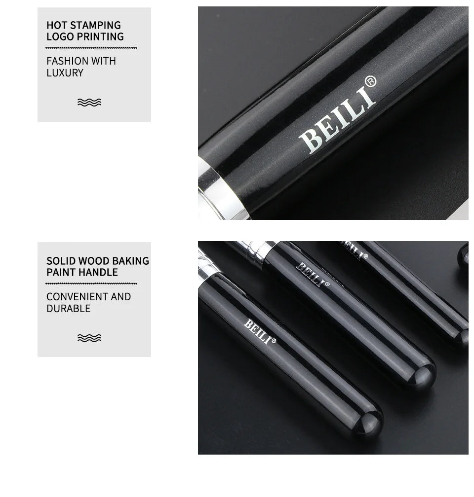 Black Premium Goat Hair Makeup Brush