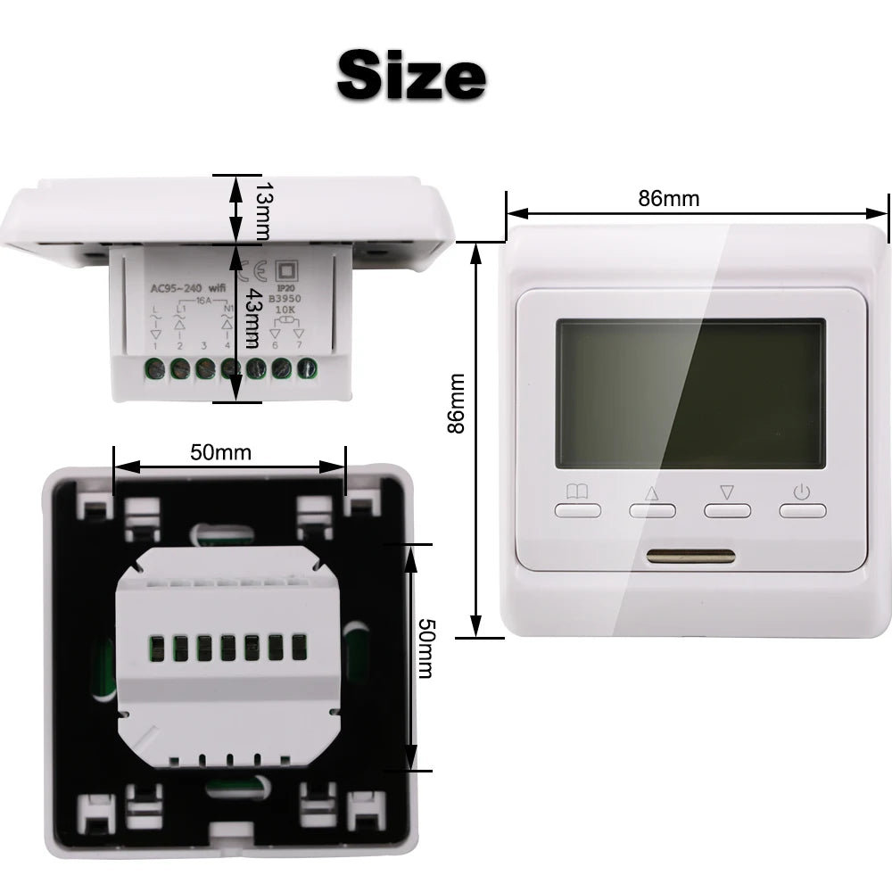 WiFi Thermostat Electric Heating Warm Floor Temperature Controller