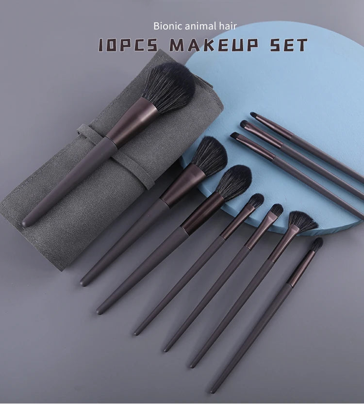 Black Natural Hair Makeup Brush Pro Set