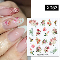 3D Laser Sakura Flower Nail Sticker