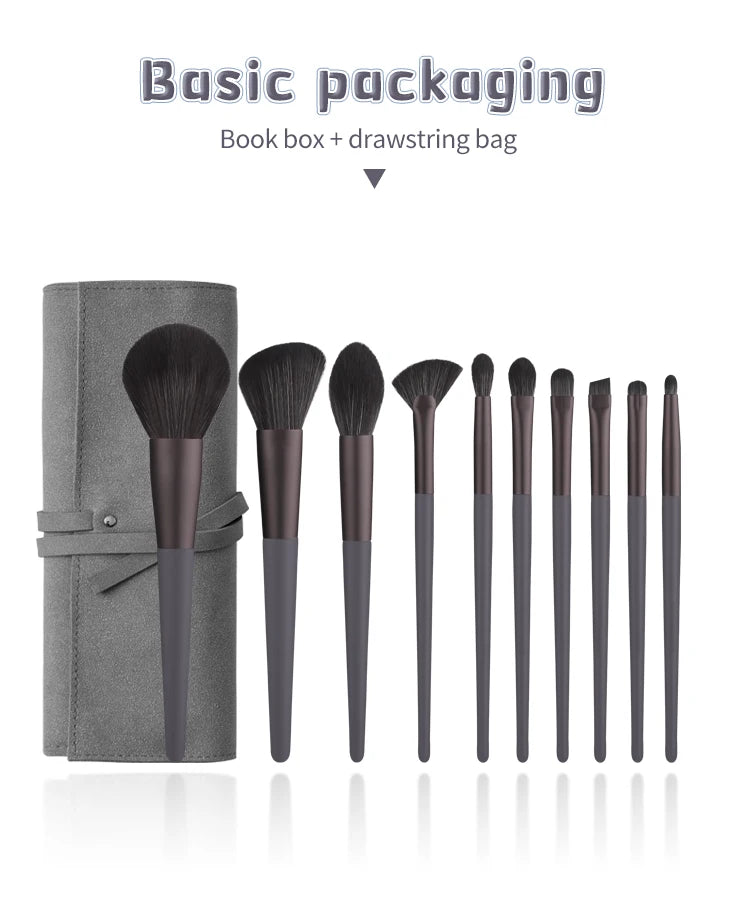 Black Natural Hair Makeup Brush Pro Set
