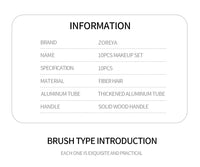Black Natural Hair Makeup Brush Pro Set