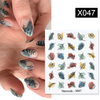 3D Laser Sakura Flower Nail Sticker