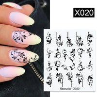 3D Laser Sakura Flower Nail Sticker