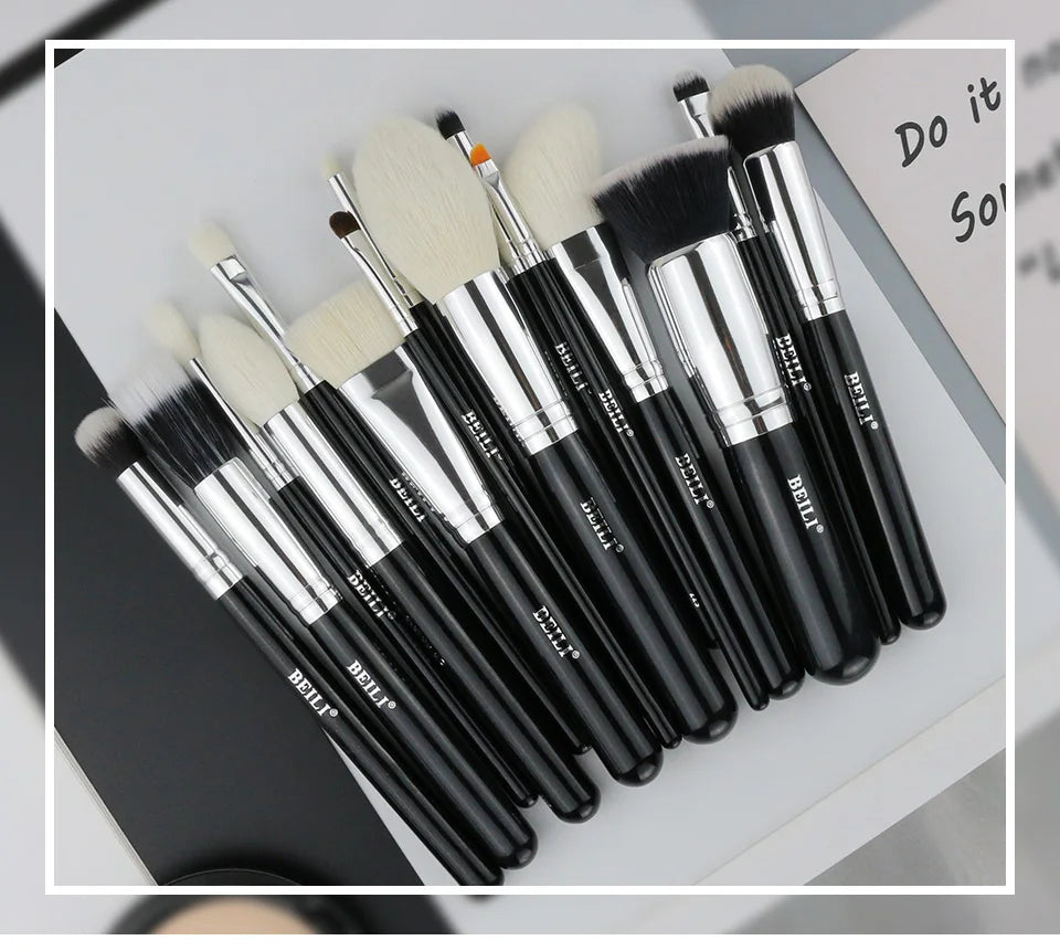 Black Premium Goat Hair Makeup Brush