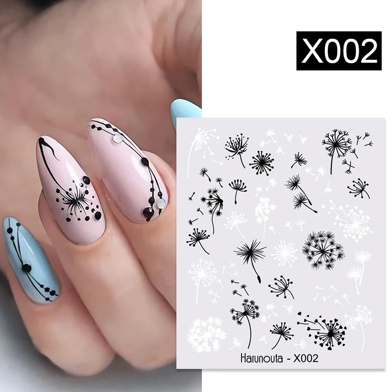 3D Laser Sakura Flower Nail Sticker