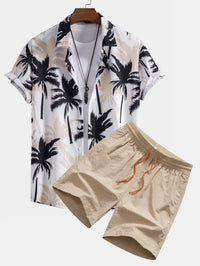 Summer Men's Hawaiian Shirt Seaside Beach Vacation Style