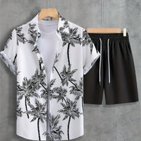 Summer Men's Hawaiian Shirt Seaside Beach Vacation Style
