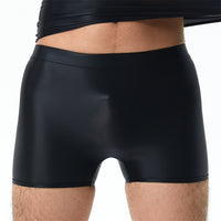 Plus Size High Elastic Shiny Silky Boxers Men