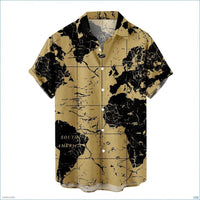 Summer Plus Size Men's Casual Fashion 3D Digital Printing Short Sleeve Shirt