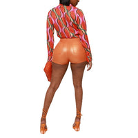 New Women's Metallic Candy-colored Shorts