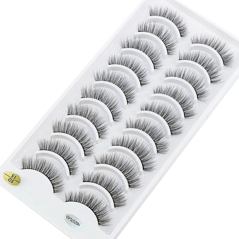 NEW 10 Pairs Natural Long False Eyelashes