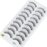 NEW 10 Pairs Natural Long False Eyelashes