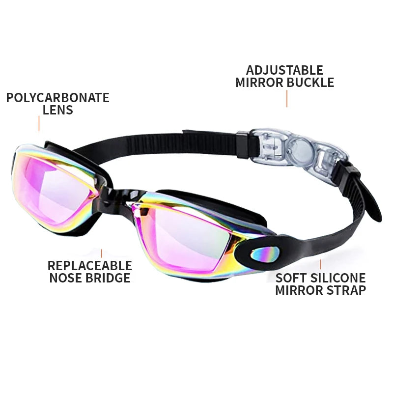 Swimming Goggles One-piece Earplugs