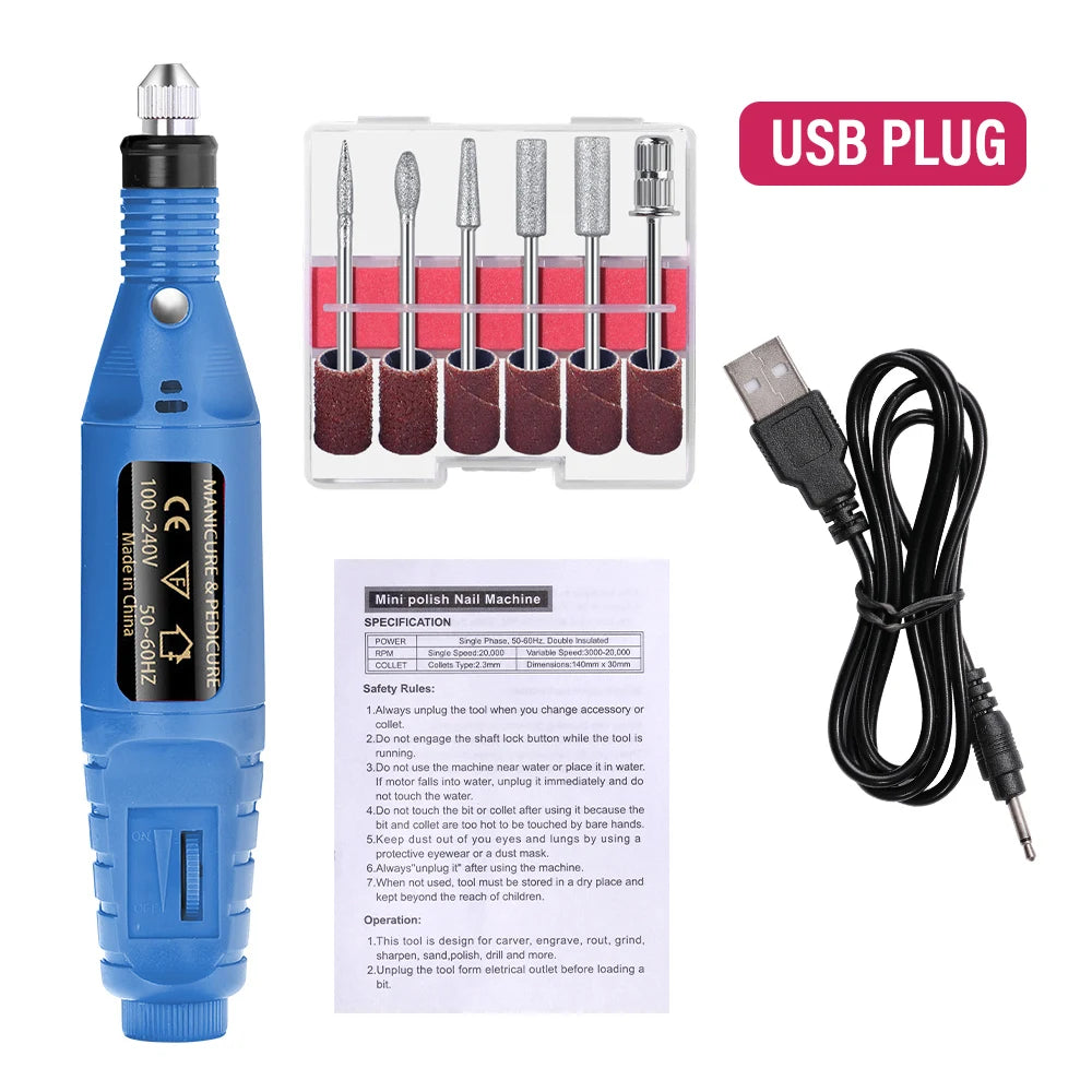 LULAA Strong Function Nail Drill Machine Set