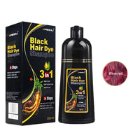 Hair Dye Shampoo 3in1 Darkening Hairs Instant Gray To Black