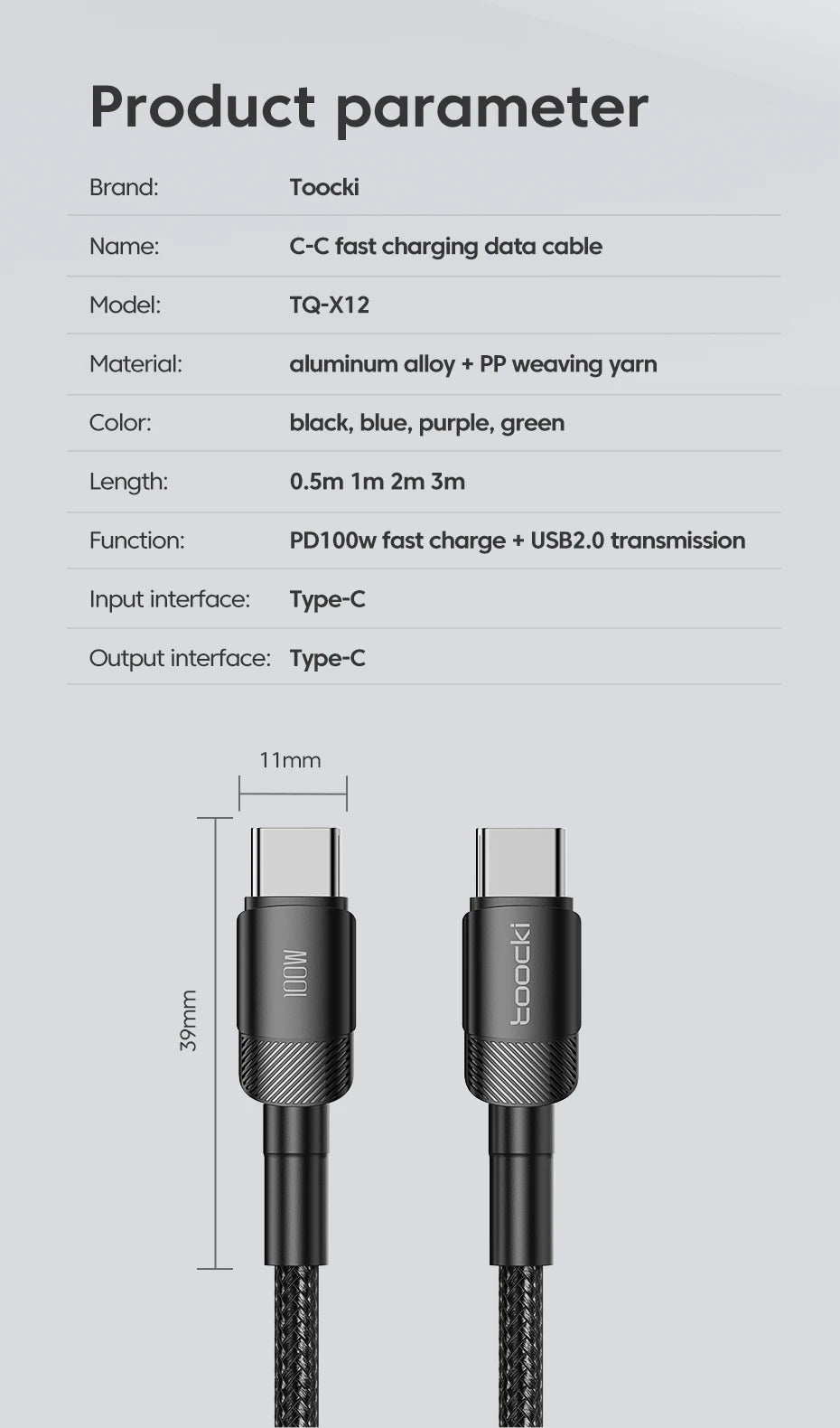 Fast Charging Type C to Type C for iPhone