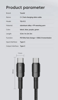 Fast Charging Type C to Type C for iPhone