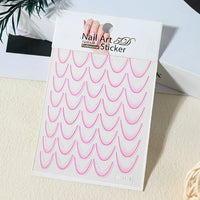 French Gradient Line Nail Art Stickers