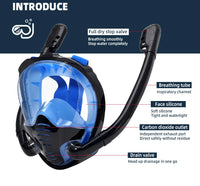 Full Face Snorkel Mask 180°Panoramic k