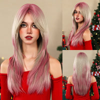 LOUIS FERRE Black Pink Ombre Synthetic