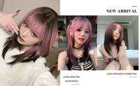 LOUIS FERRE Black Pink Ombre Synthetic