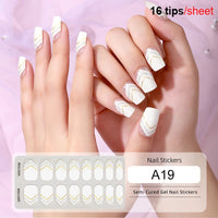 Full Cover Nail Gel Sticker Wraps Manicure