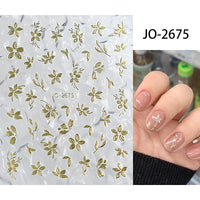 3D Laser Sakura Flower Nail Sticker