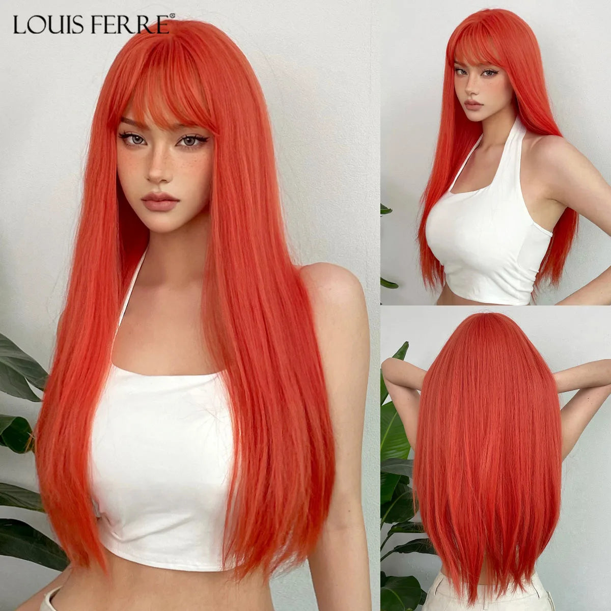 LOUIS FERRE Black Pink Ombre Synthetic