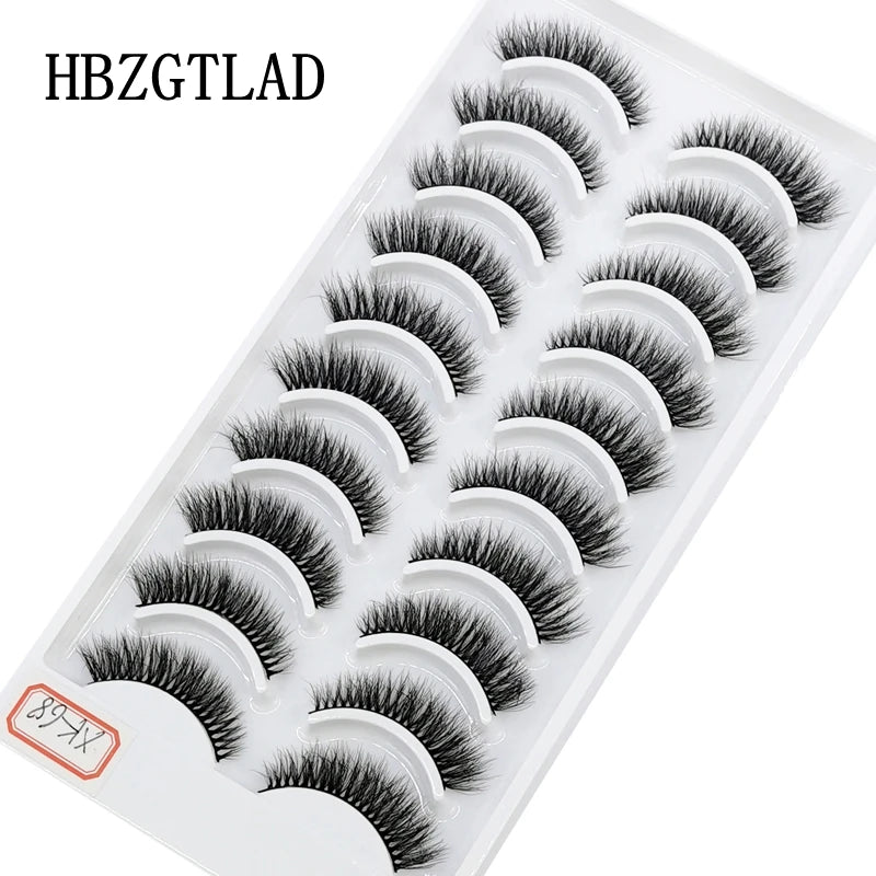 NEW 10 Pairs Natural Long False Eyelashes