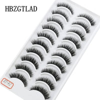 NEW 10 Pairs Natural Long False Eyelashes