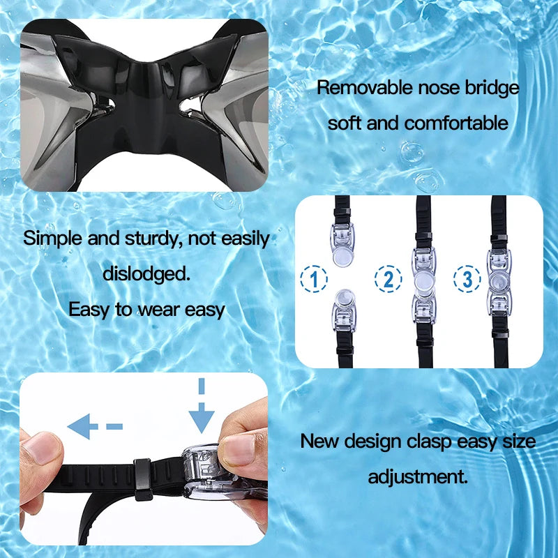 Swimming Goggles One-piece Earplugs