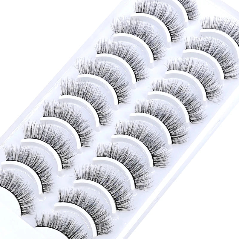 NEW 10 Pairs Natural Long False Eyelashes