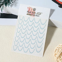 French Gradient Line Nail Art Stickers