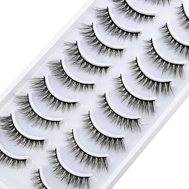 NEW 10 Pairs Natural Long False Eyelashes
