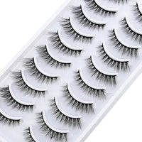 NEW 10 Pairs Natural Long False Eyelashes