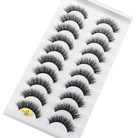 NEW 10 Pairs Natural Long False Eyelashes