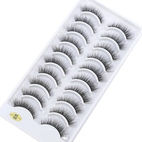 NEW 10 Pairs Natural Long False Eyelashes